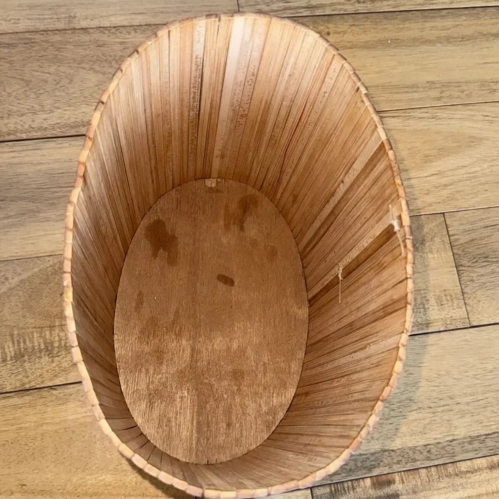 MCM Bamboo wastebasket